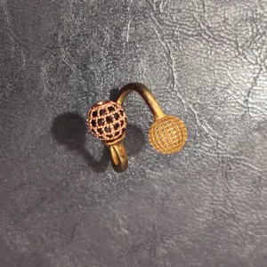 انگشتر طلا 18 عیار زنانه قیراط طرح دایره کد GH1485