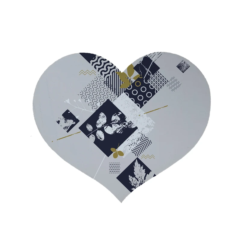 پادری مدل قلب طرح مربع کد 8569 سایز 90 × 90 سانتی متر