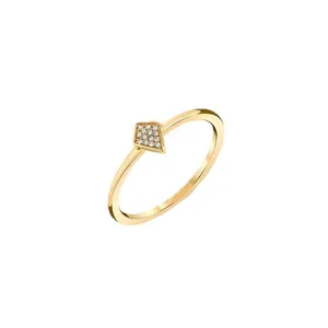   انگشتر طلا 18 عیار زنانه قیراط مدل لوزی کد GH6001