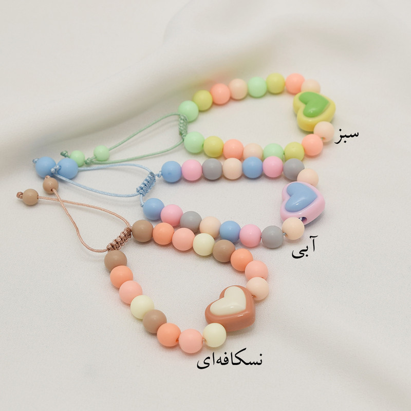 دستبند دخترانه دلنار گالری مدل قلب آبنباتی دستبند دخترانه دلنار گالری مدل قلب آبنباتی