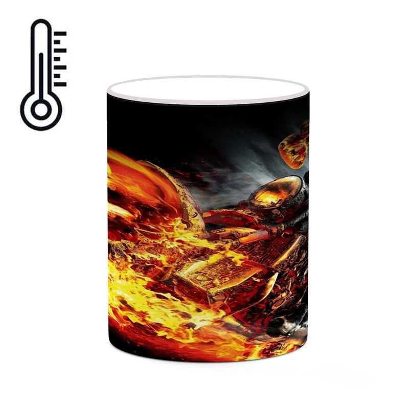 ماگ حرارتی کاکتی مدل گوست رایدر Ghost Rider کد mgh38739