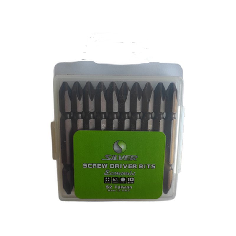 سری پیچ گوشتی دو سر چهار سو سیلور مدل economic مجموعه 10 عددی سری پیچ گوشتی دو سر چهار سو سیلور مدل economic مجموعه 10 عددی