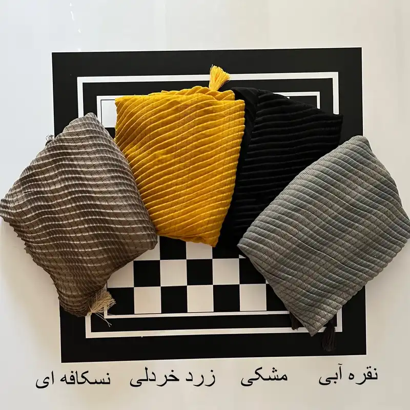 شال زنانه مدل پلیسه توری