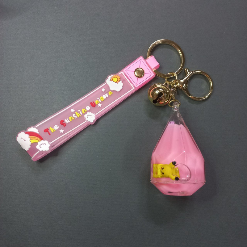 جاکلیدی دخترانه مدل فانتزی آکواریومی طرح چند ضلعی