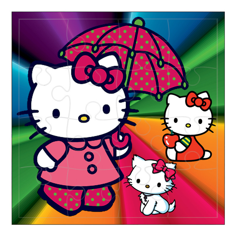 پازل 16تکه طرح کیتی مدل HP19