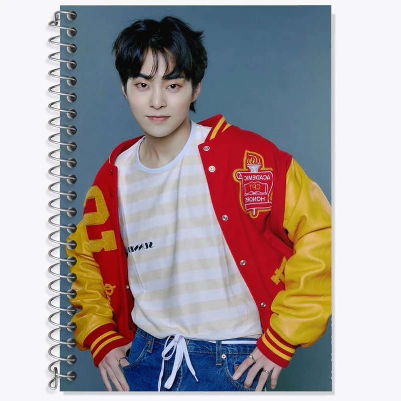 دفتر زبان 50 برگ خندالو مدل دو خط طرح شیومین گروه اکسو EXO کد 13508