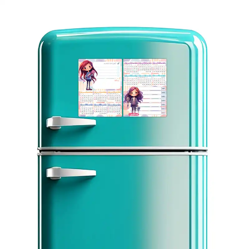 تقویم دیواری سال 1403 لاژید مدل آهن ربایی طرح عروسکی بسته 2 عددی