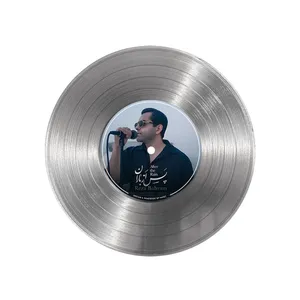 تابلو نیپ آرت طرح دیسک گرامافون مدل 9188 فریم نقره ای