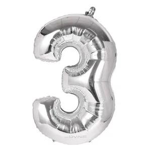 بادکنک فویلی مدل عدد سه