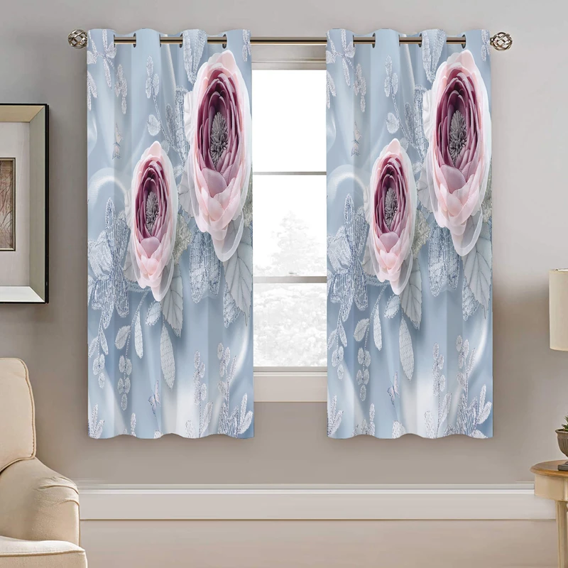 پرده نیروانا طرح گل مدل مخمل کد 5216 سایز 140×200 سانتی متر