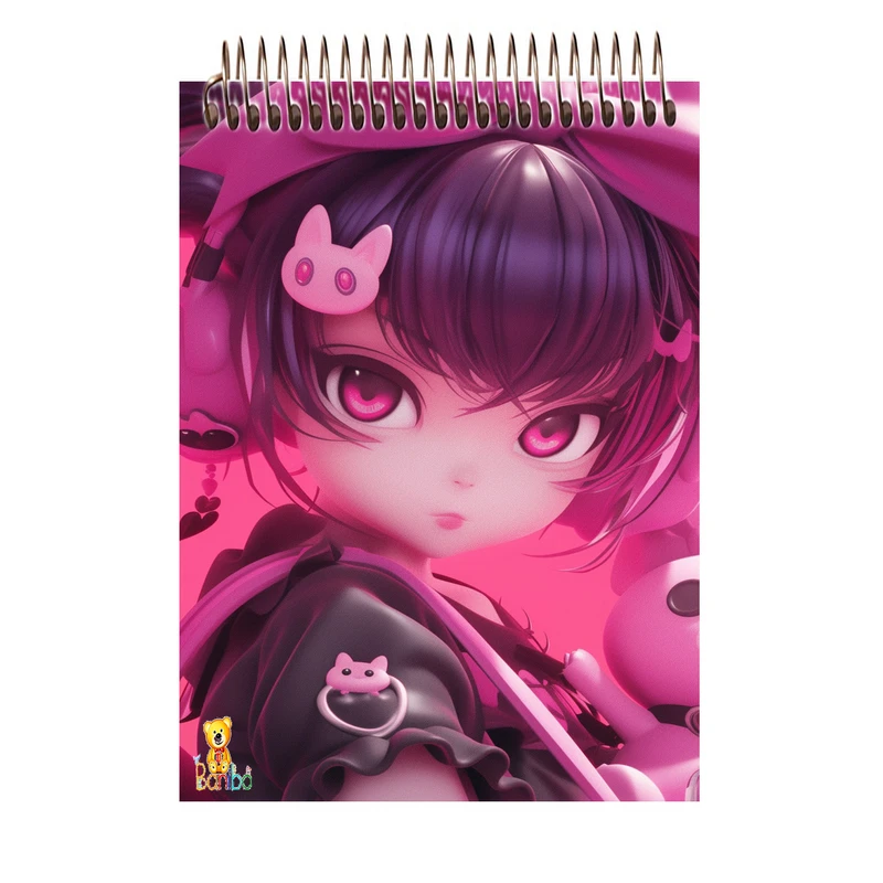 دفتر شطرنجی 100 برگ بانیبو مدل دختر کد 1235