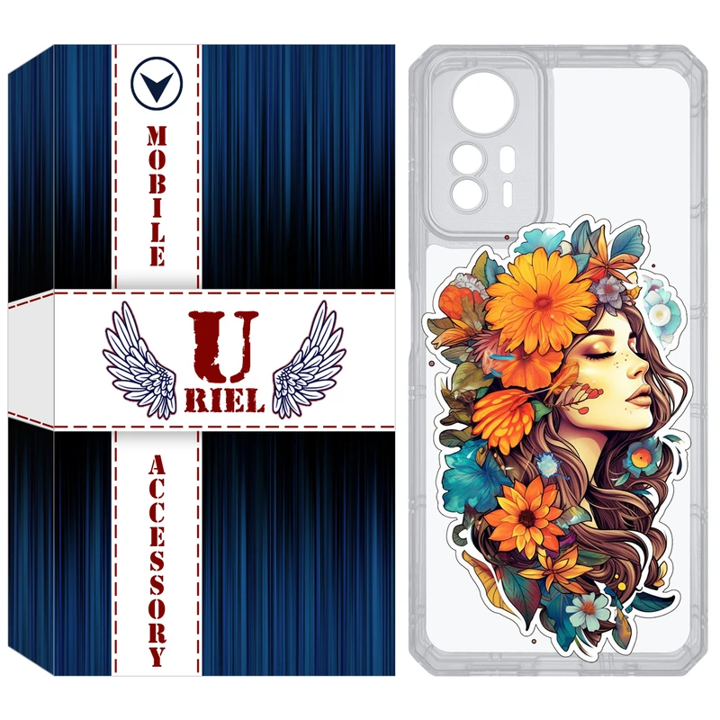 کاور یوریل مدل Clear کد 52 طرح دختر مناسب برای گوشی موبایل شیائومی Redmi Note 12S