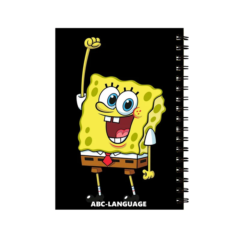 دفتر زبان 60 برگ مدل باب اسفنجی کد 052