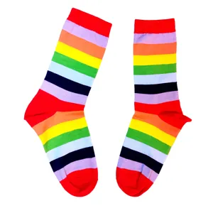 جوراب ساق بلند دخترانه مدل رنگین کمان  YPT_38