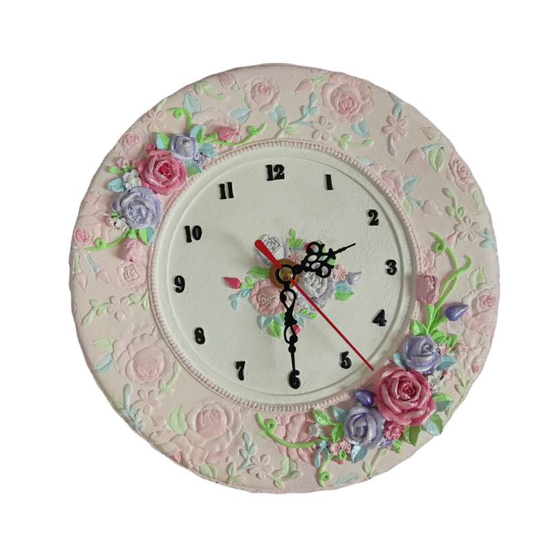 ساعت دیواری مدل گل رز کد 117