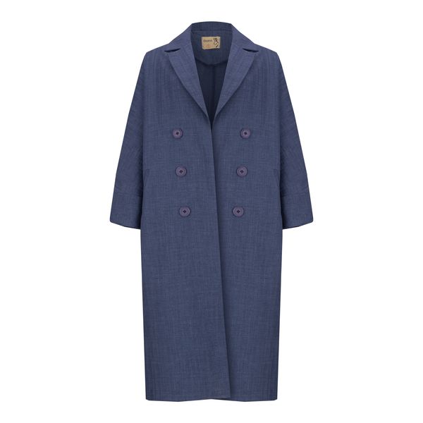 مانتو زنانه السانا مدل گلبانو کد 215605 رنگ نفتی