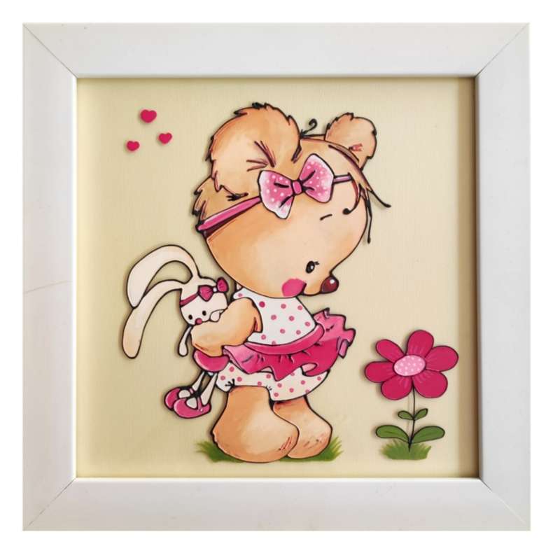 تابلو ویترای مدل خرس مهربون کد 01