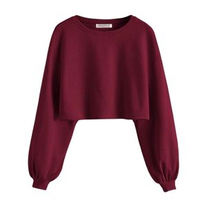 کراپ‌ تی‌شرت آستین بلند زنانه آرمادیا مدل کبریتی فلورانس کد CH04