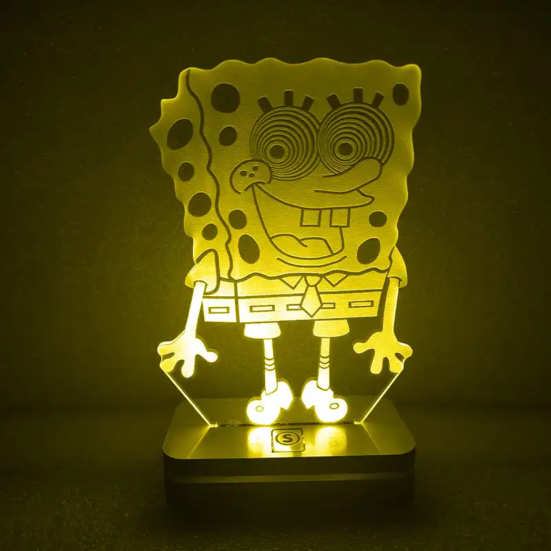 چراغ خواب طرح کارتون باب اسفنجی مدل هفت رنگ