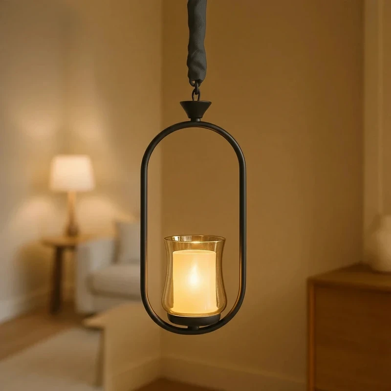 چراغ آویز 1 شعله شاهان تک مدل LSH2GL