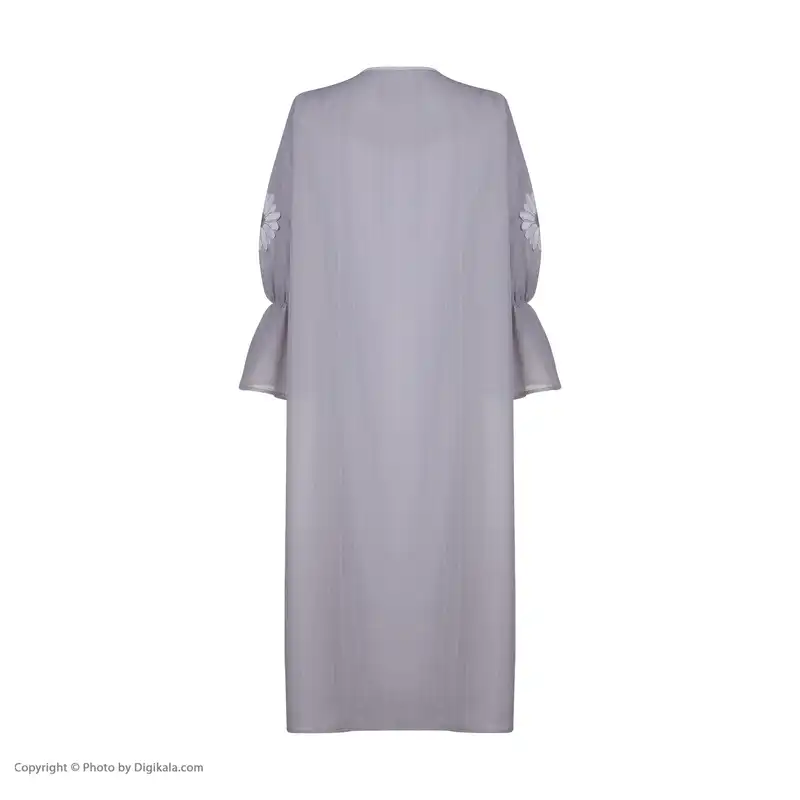 مانتو زنانه هماتاش مدل شکوفه رنگ طوسی