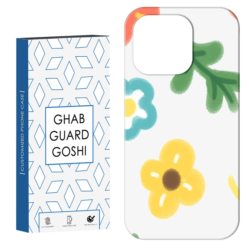کاور قاب گارد گوشی طرح گل رنگی کد Dimo-876 مناسب برای گوشی موبایل اپل IPHONE 15 PRO MAX   