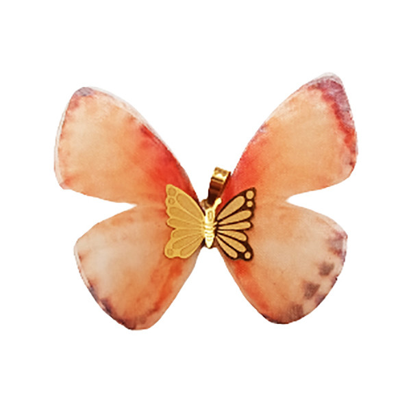 آویز گردنبند طلا 18 عیار زنانه مدل پروانه کد P01