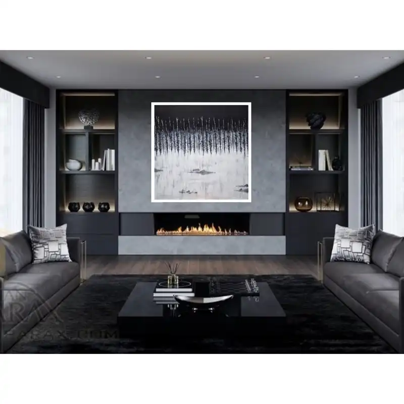 تابلو نقاشی رنگ روغن طرح جنگل وارونه