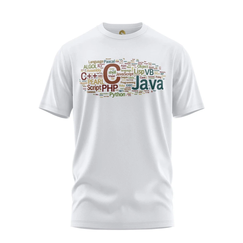 تی شرت آستین کوتاه مردانه هومرو مدل TW013 طرح برنامه نویسی