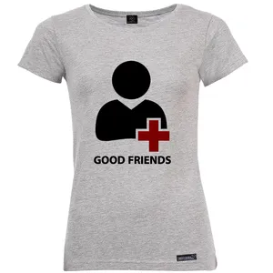 تی شرت آستین کوتاه زنانه 27 مدل Good Friends کد MH982