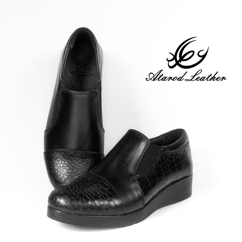 کفش طبی زنانه چرم عطارد مدل چرم طبیعی کد SH100