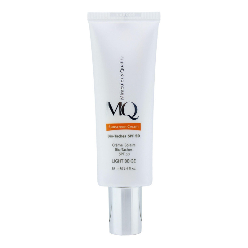 کرم ضدآفتاب رنگی ام کیو مدل LIGHT BEIGE BIO TACHES، حجم 55 میلی‌لیتر