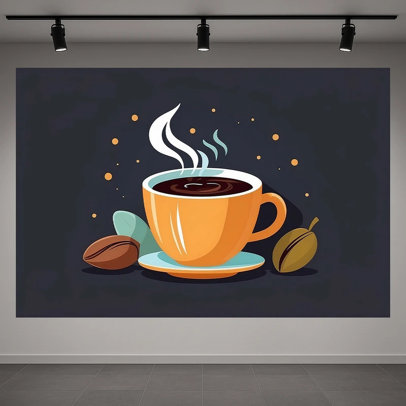 پوستر طرح مینیمال مدل فنجان قهوه کد PD1311594