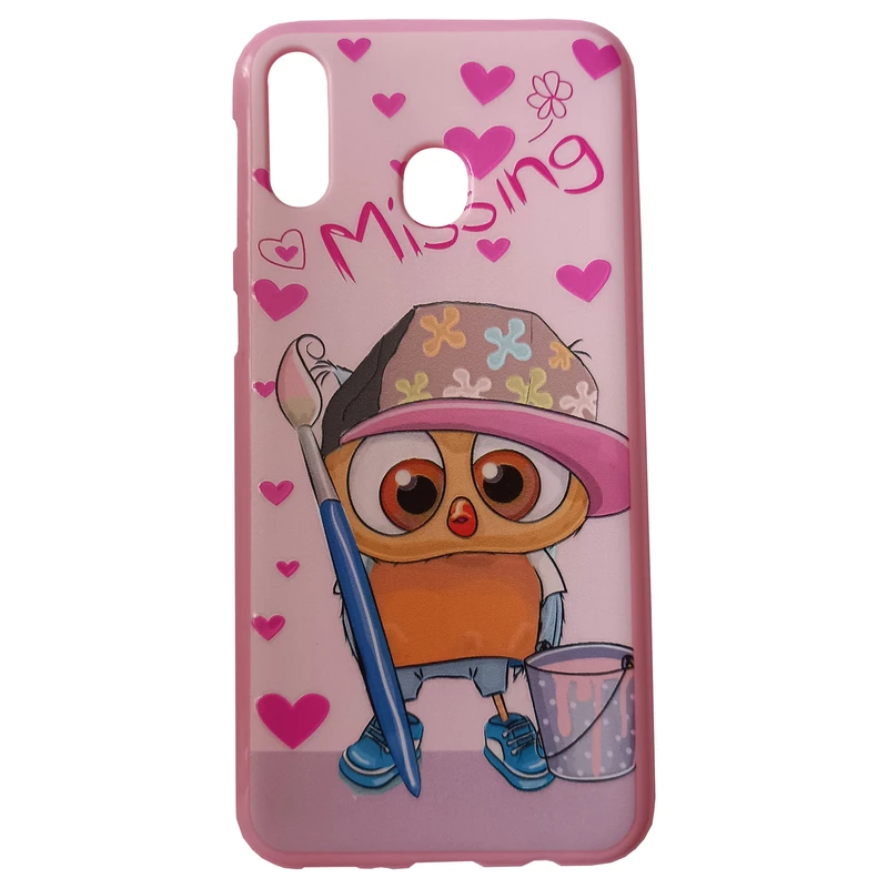 کاور مدل سیلیکونی کد 04 طرح جغد مناسب برای گوشی موبایل سامسونگ Galaxy M20