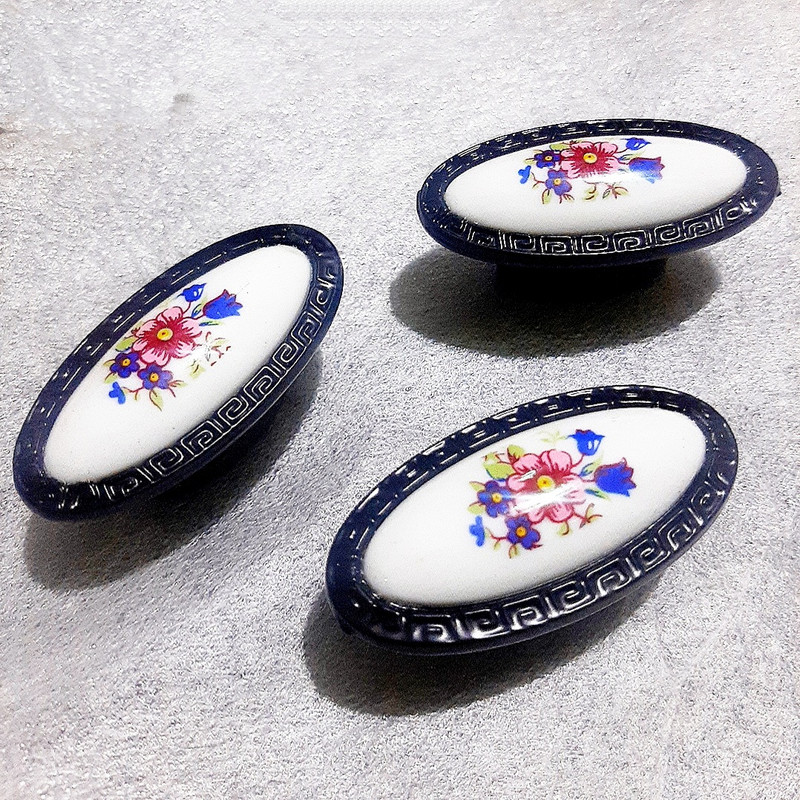 دستگیره کمد مدل تک پیچ pn3 سرامیکی بسته 3 عددی