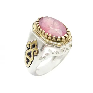 انگشتر نقره مردانه مدل یاقوت آفریقایی کد 31656