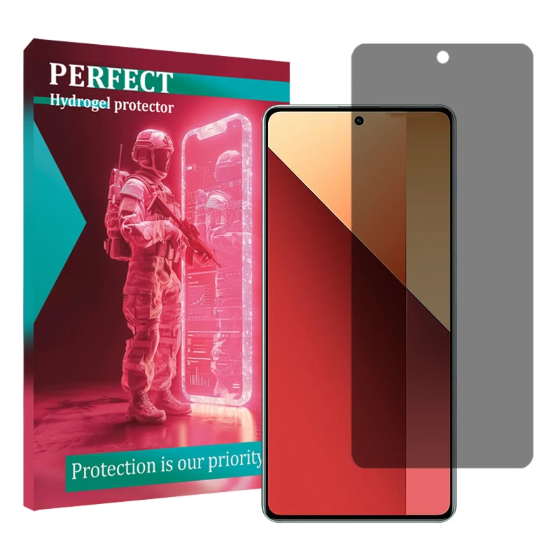 محافظ صفحه نمایش حریم شخصی پرفکت مناسب برای گوشی موبایل شیائومی Redmi Note 13 Pro 4G