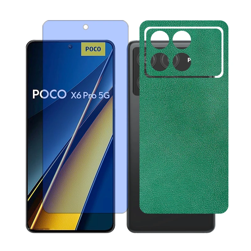 محافظ صفحه نمایش بلو کات گلس مدل Together مناسب برای گوشی موبایل شیائومی Poco X6 Pro به همراه برچسب پوششی پشت گوشی