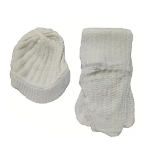 ست کلاه و شال گردن بافتنی بچگانه مدل DL01