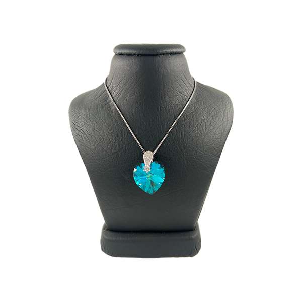 گردنبند نقره زنانه سواروسکی مدل قلب بزرگ کد 300038