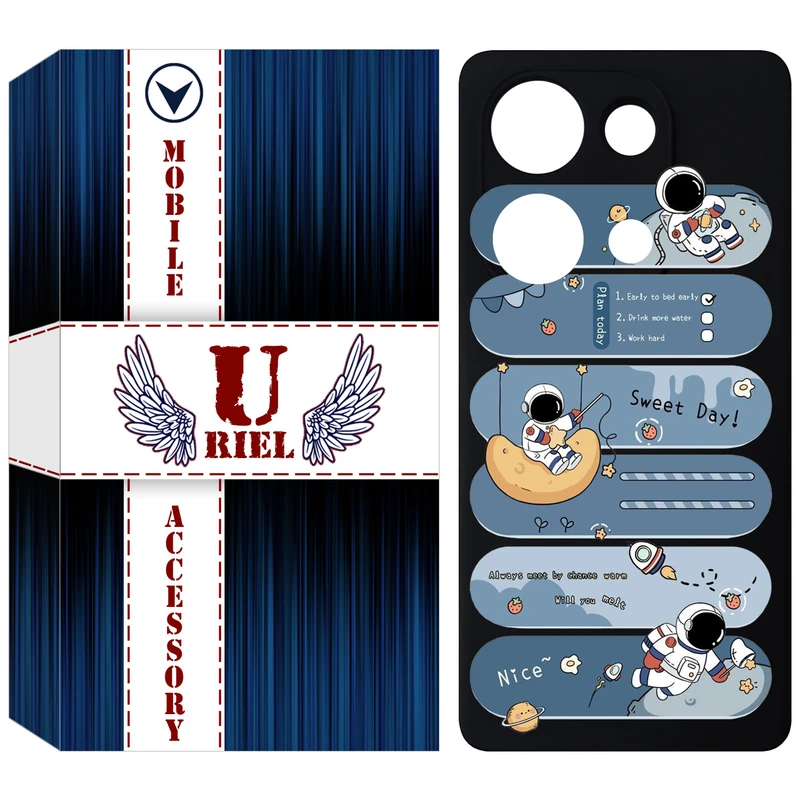 کاور یوریل مدل KSH کد 18 طرح فضانورد مناسب برای گوشی موبایل شیائومی Redmi Note 14S