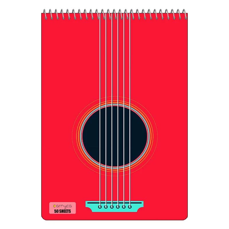 دفتر نقاشی 50 برگ سیمی کارنیکا طرح موسیقی Music کد 74812