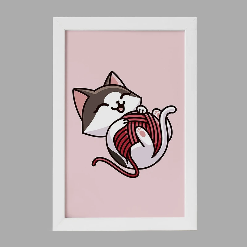 تابلو خندالو مدل حیوانات بامزه گربه کد 28369