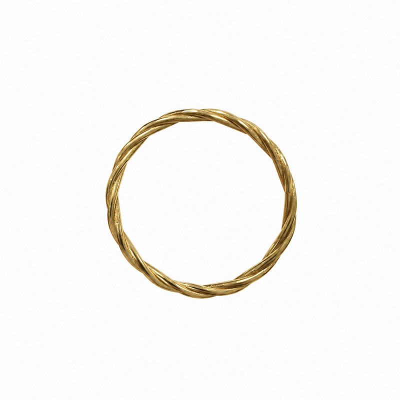 انگشتر طلا 18 عیار زنانه کیا گالری مدل گیس بافت 9 کد RM454 - 2