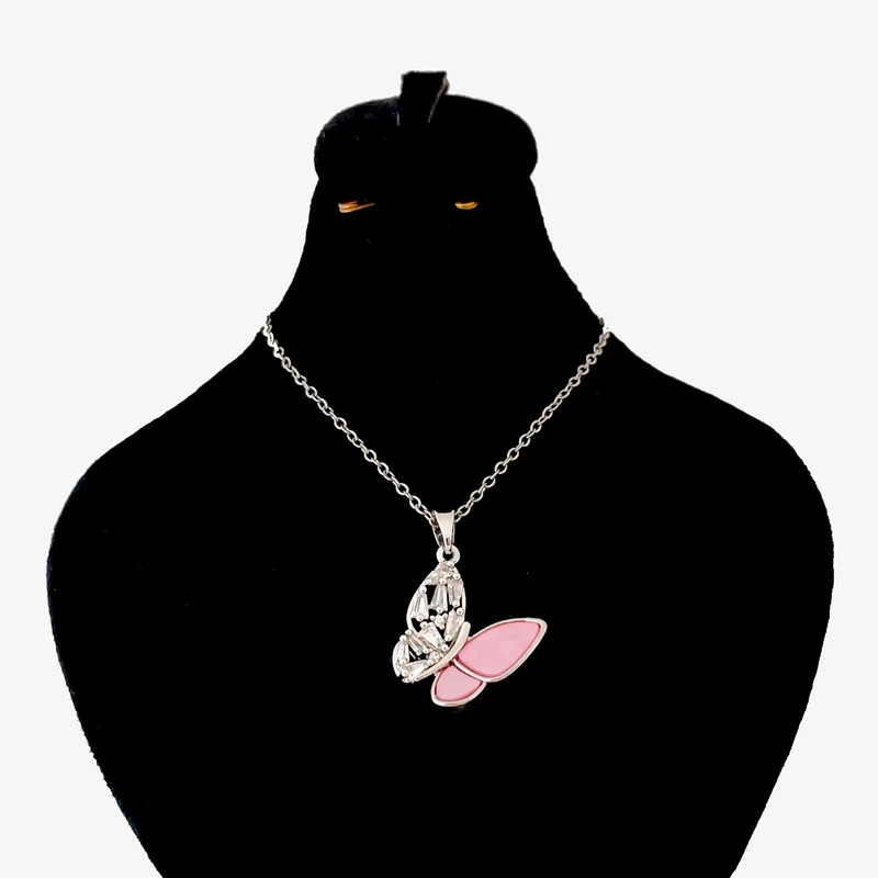 گردنبند زنانه مدل پروانه جواهری کد 01