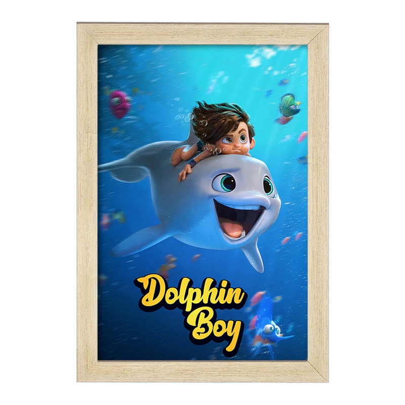تابلو خندالو مدل انیمیشن پسر دلفینی کد 26713