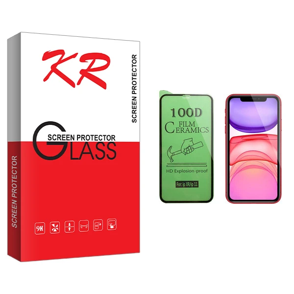 محافظ صفحه نمایش سرامیکی کی آر مدل +HD مناسب برای گوشی موبایل اپل iPhone XR