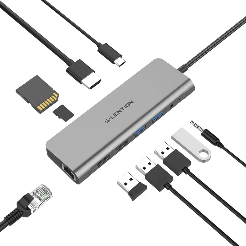 هاب 10 پورت USB-C لنشن مدل C69HEACR