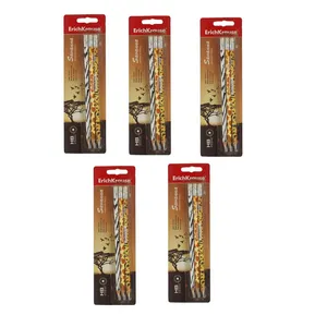 مداد مشکی اریک کراوزه مدل 5-EK-savanna بسته 5 عددی