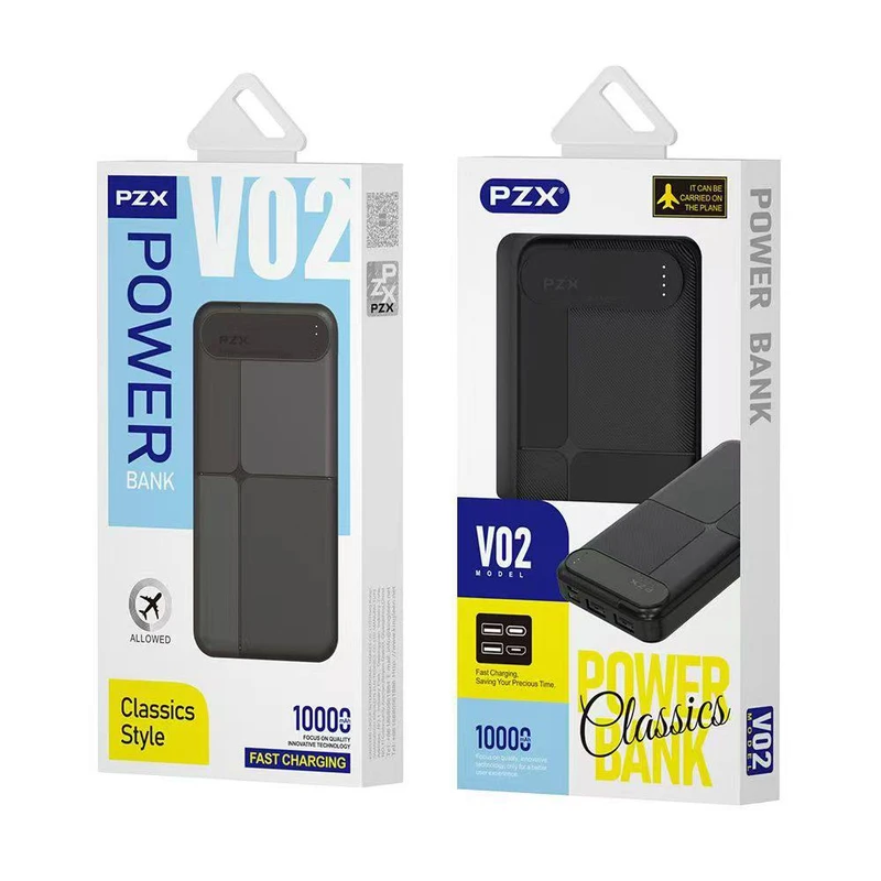 عکس شماره 6 : پاوربانک پی زد ایکس مدل v02 ظرفیت 10000 میلی آمپر ساعت